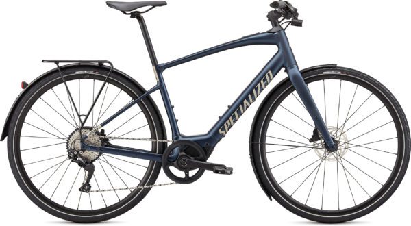 Specialized Turbo Vado SL 4.0 EQ 2021 Frontansicht in der Farbe Navy / White Mountains Reflective