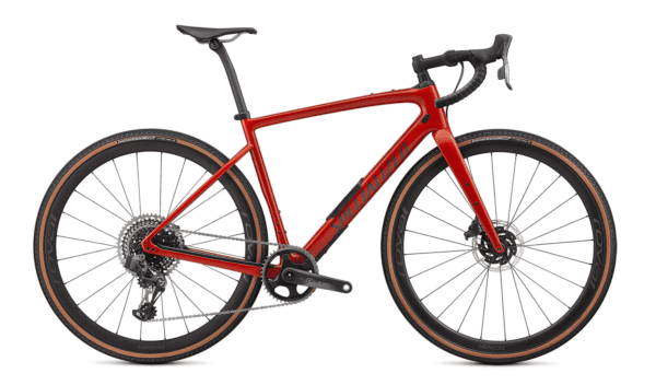 Specialized Diverge Pro Carbon 2021 Frontansicht in der Farbe Gloss Redwood/Smoke/Chrome/Clean