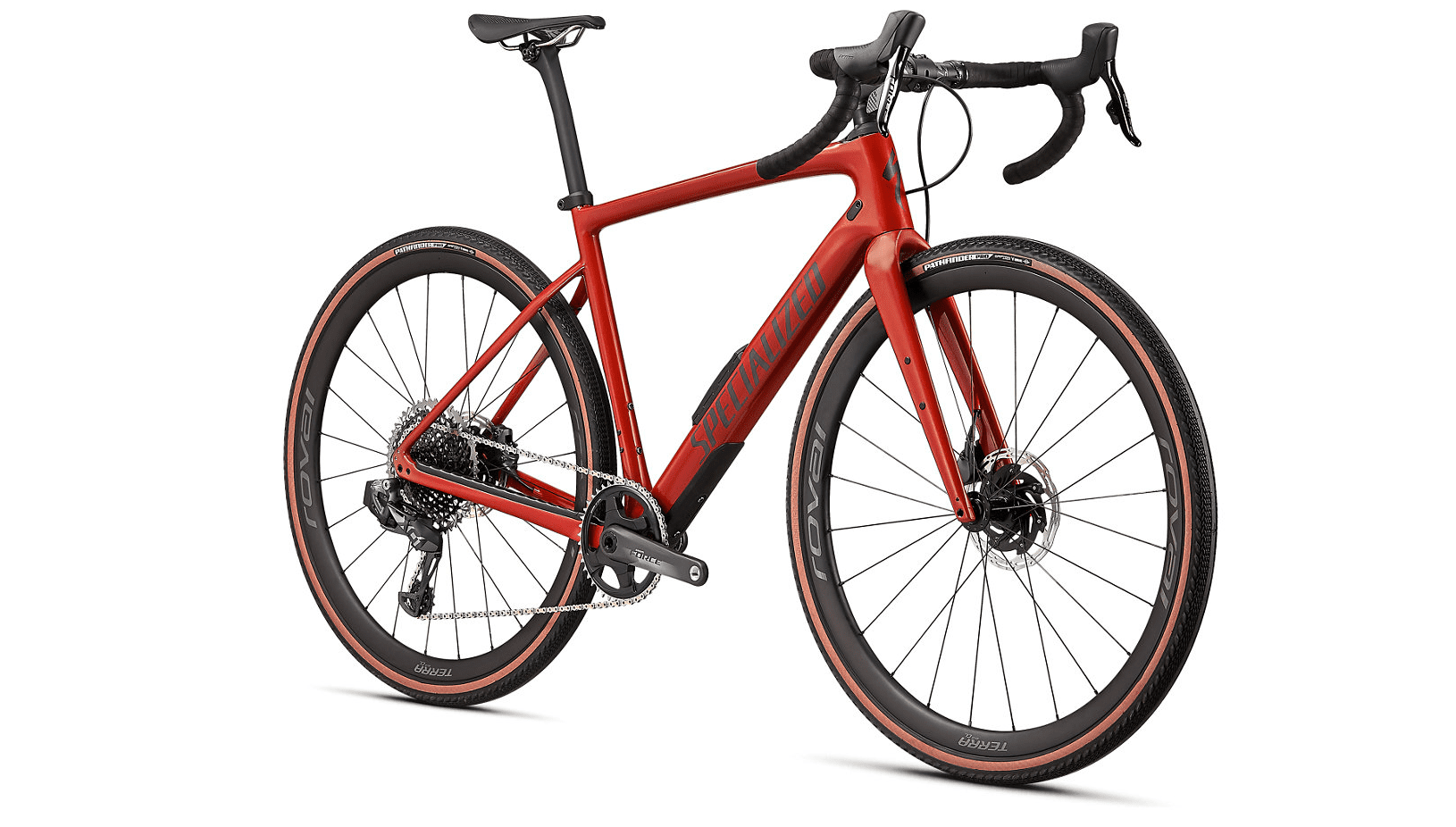 Specialized Diverge Pro Carbon 2021 Seitenansicht in der Farbe Gloss Redwood/Smoke/Chrome/Clean