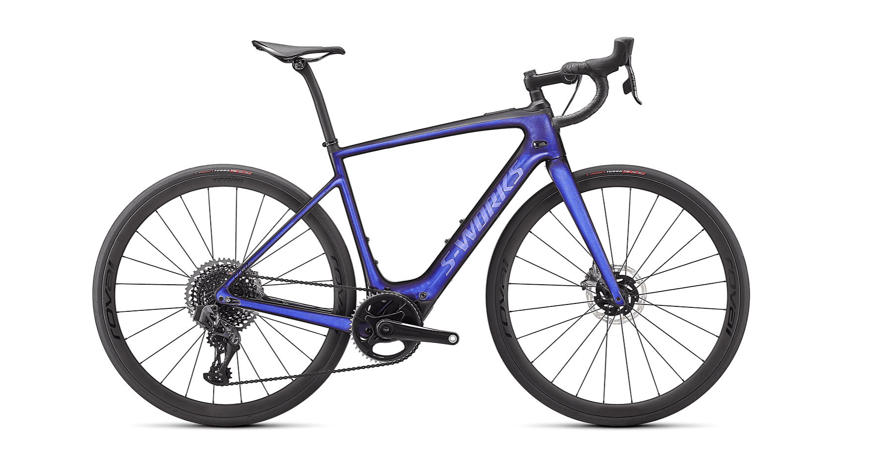 Specialized S-Works Turbo Creo SL 2021 Frontansicht in der Farbe Gloss Dusty Blue Pearl/ Satin Dusty Blue Pearl/ Satin Carbon