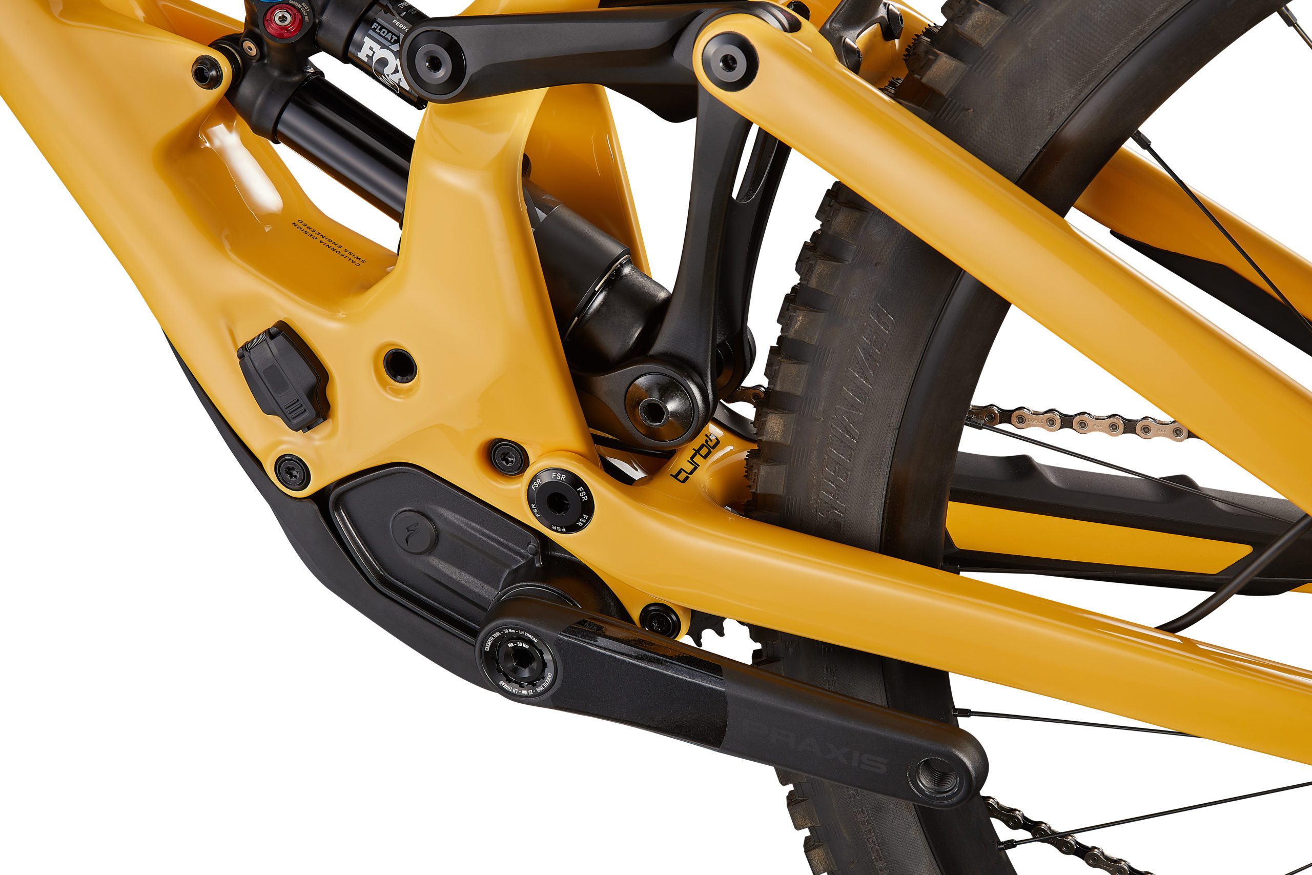 Specialized Turbo Kenevo SL Expert 2022 Detailansicht in der Farbe Gloss Brassy Yellow / Black