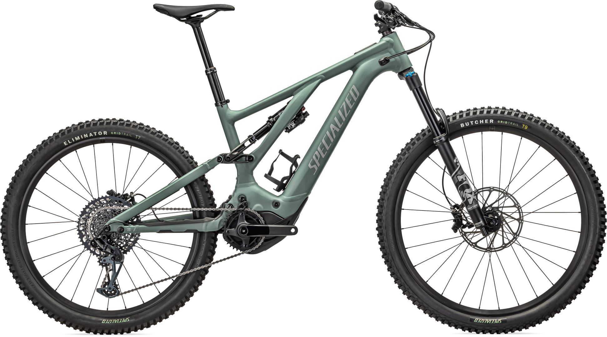 Turbo Levo Comp Alloy 2022 Frontansicht in der Farbe Sage Green / Cool Grey / Black