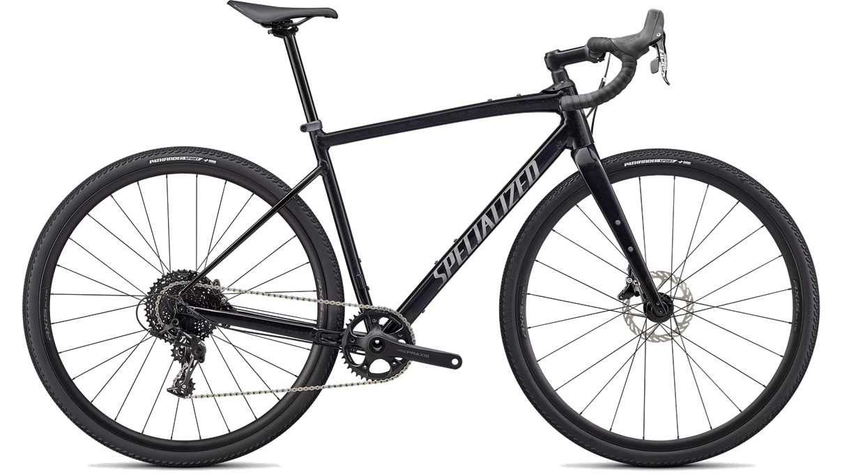 Specialized Diverge E5Gloss Tarmac Black/Smoke/Chrome/Clean Comp 2022 Frontansicht in der Farbe