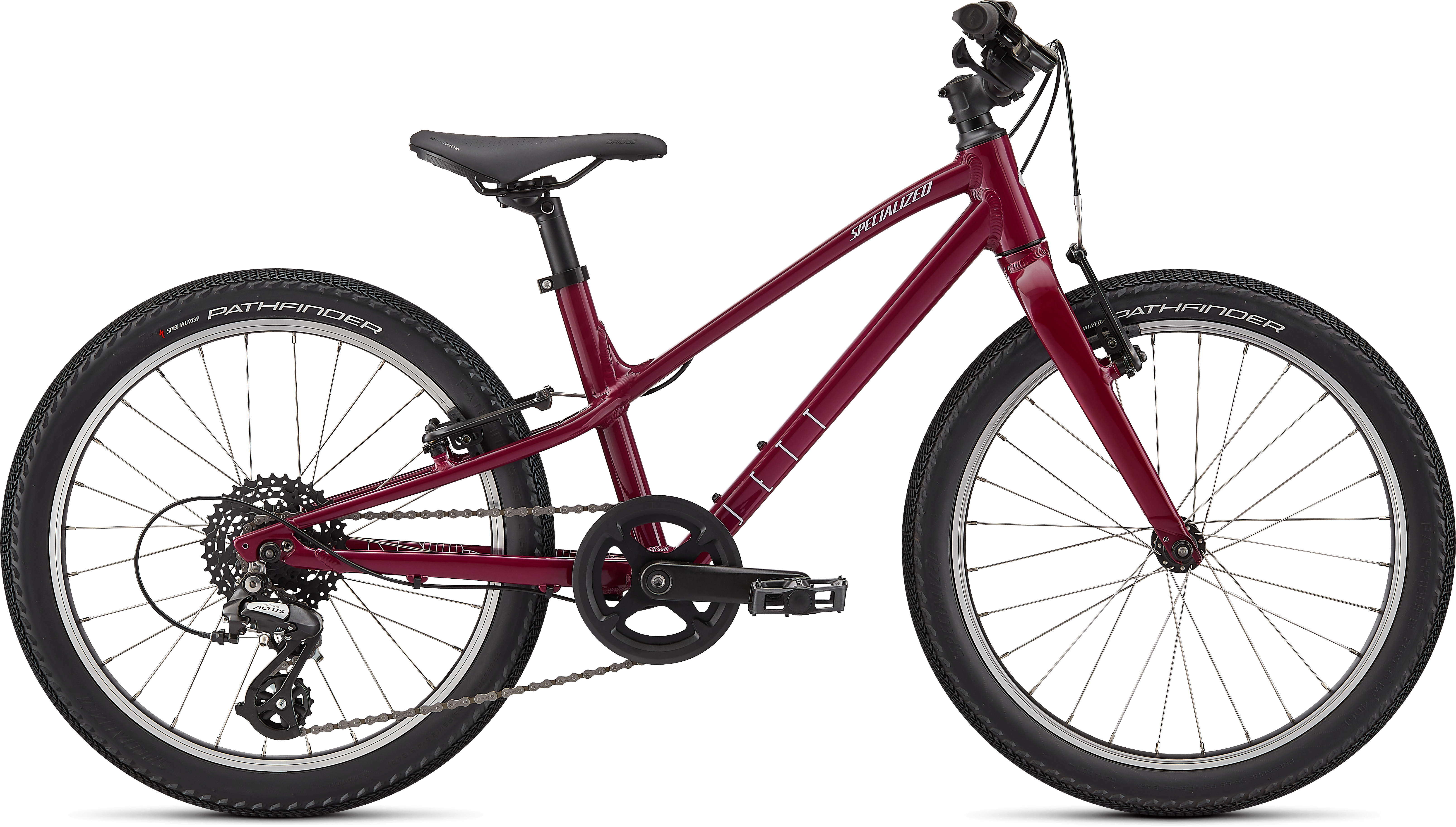 Specialized Jett 20 Multispeed 2022 Frontansicht in der Farbe Gloss Raspberry / UV Lilac