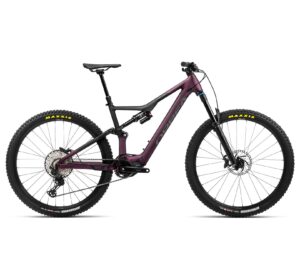 Orbea Rise H10 2023 Frontansicht in der Farbe Metallic Mulberry / Black