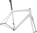 Specialized S-Works Aethos Frameset 2023 Frontansicht in der Farbe Gloss Birch / Abalone Lapis Organic Color Run / Dune