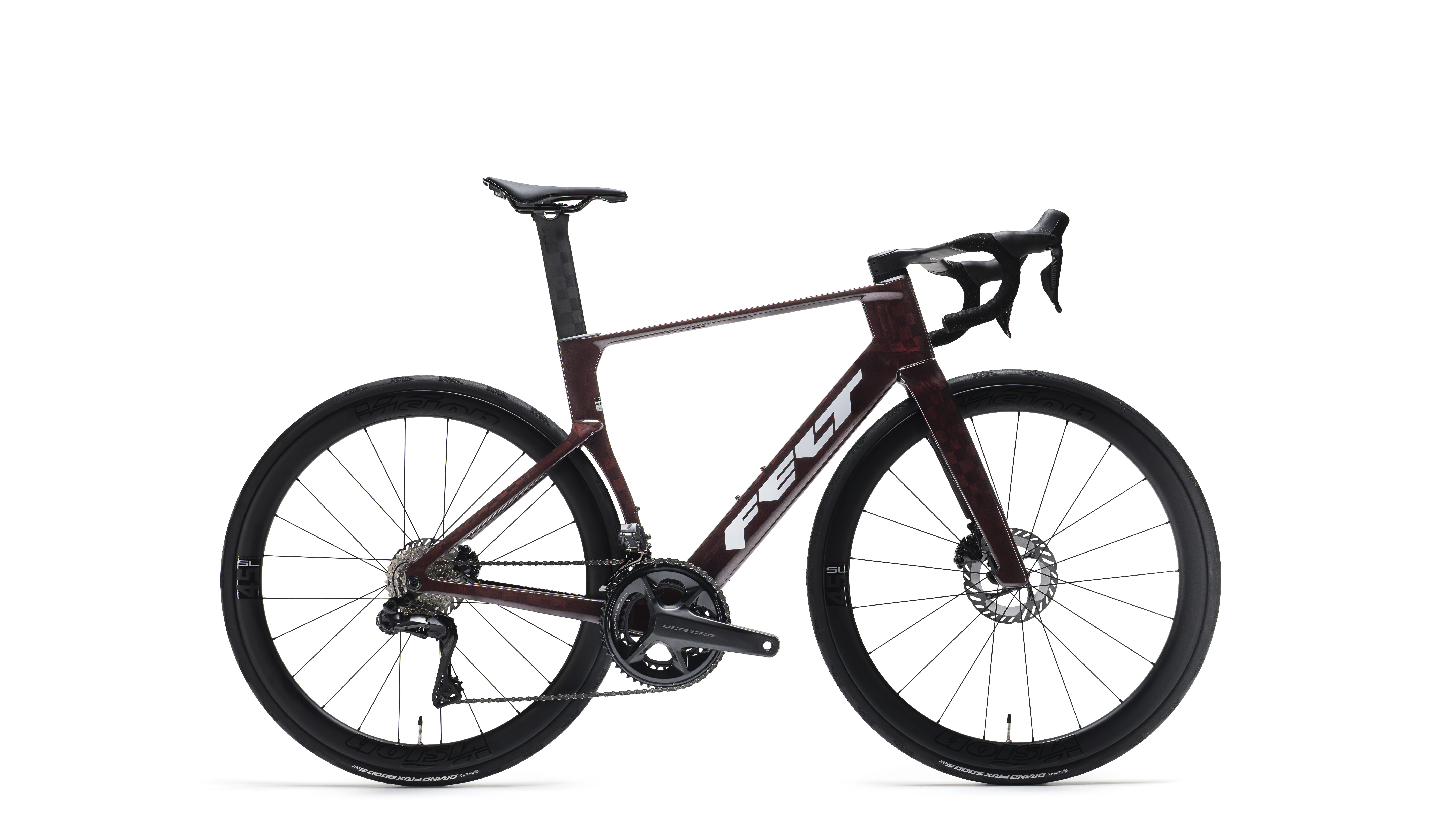 Felt NEXAR Aero Rennrad Seitenansicht mit integriertem Cockpit und Carbonrahmen